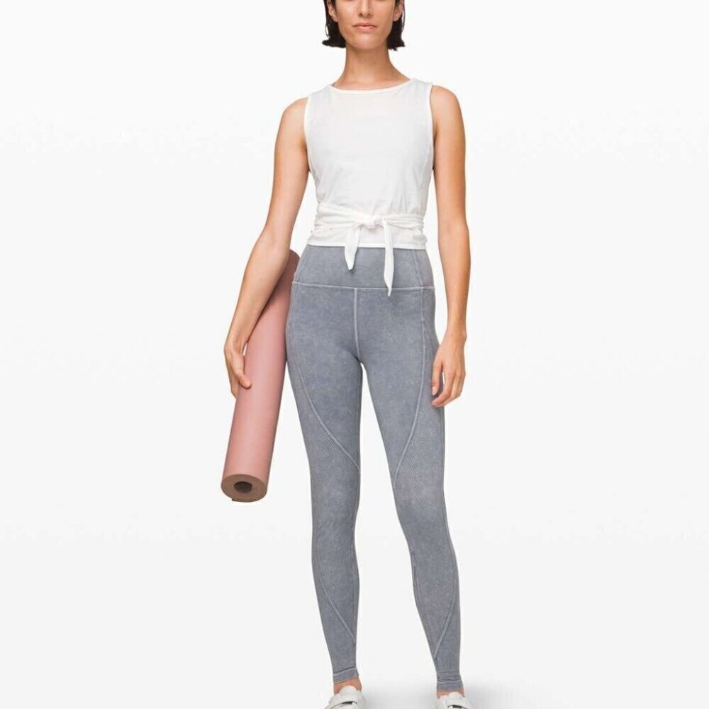 Lululemon Wunder Under High-Rise Tight *Snow Washed Ribbed 28" Washed Luna | 2 - Picture 8 of 10